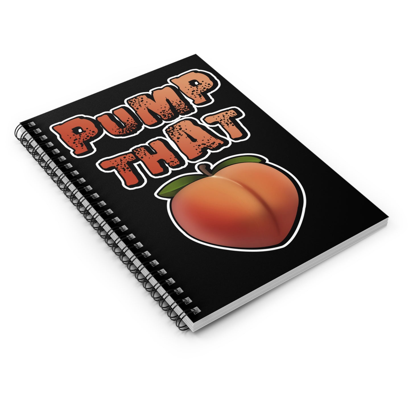 Pump That Peach Spiral Notebook