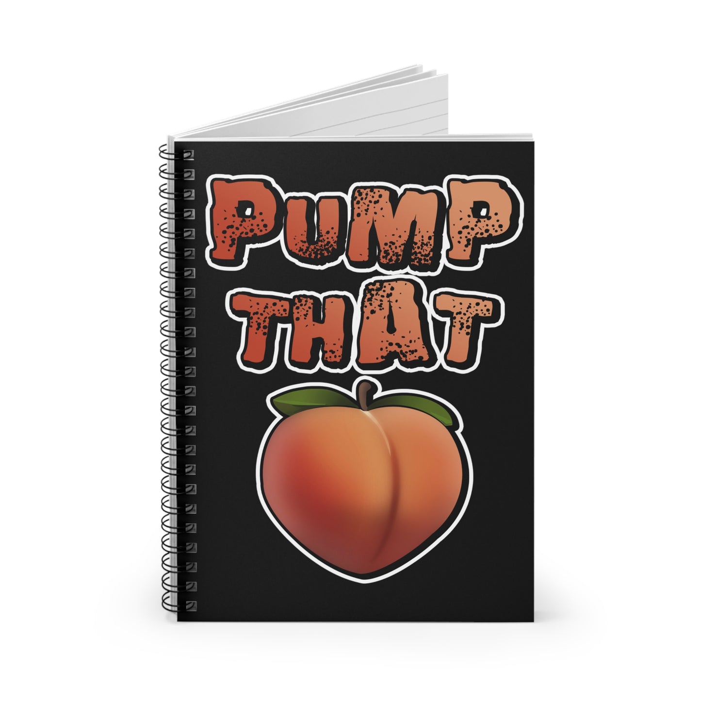 Pump That Peach Spiral Notebook