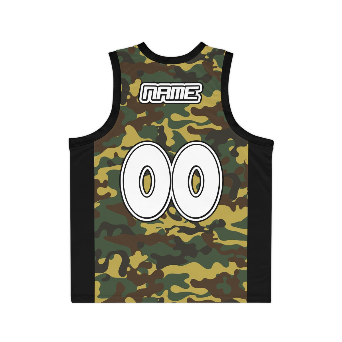 Green Camo Custom Basketball Jersey