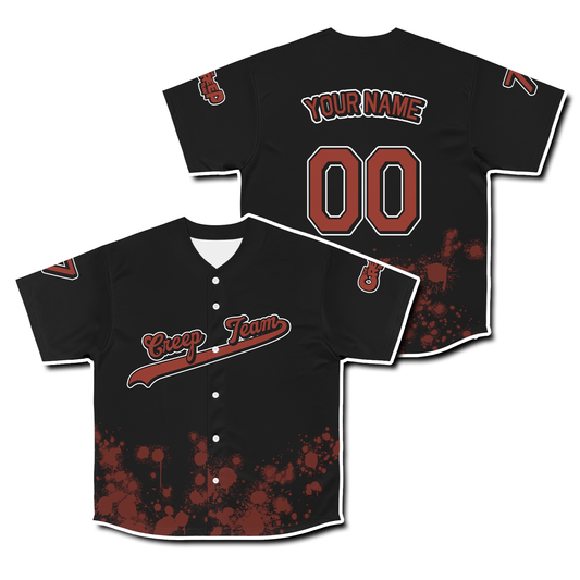 Bloody Home Team Customizable Baseball Jersey