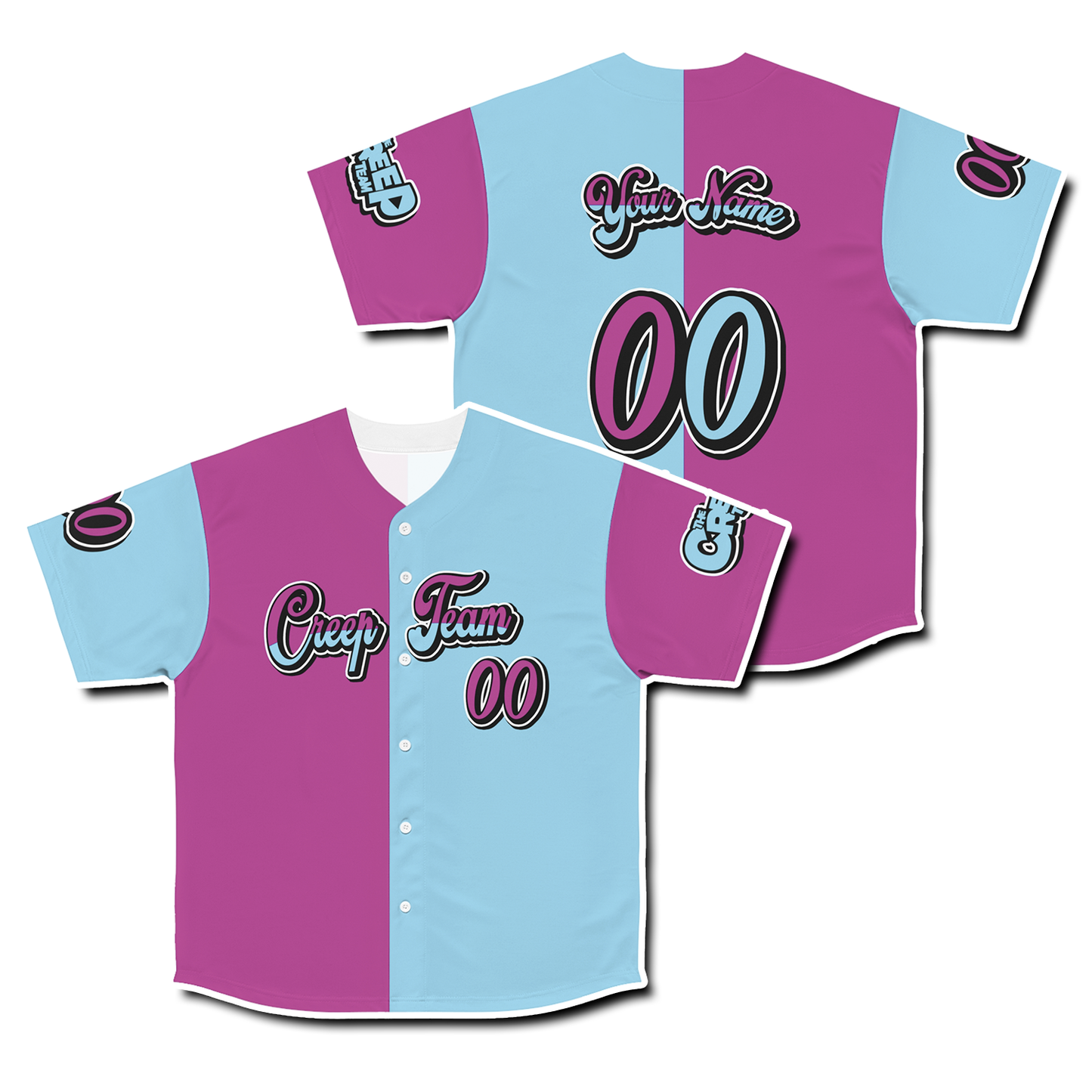Summer Vibes Customizable Baseball Jersey
