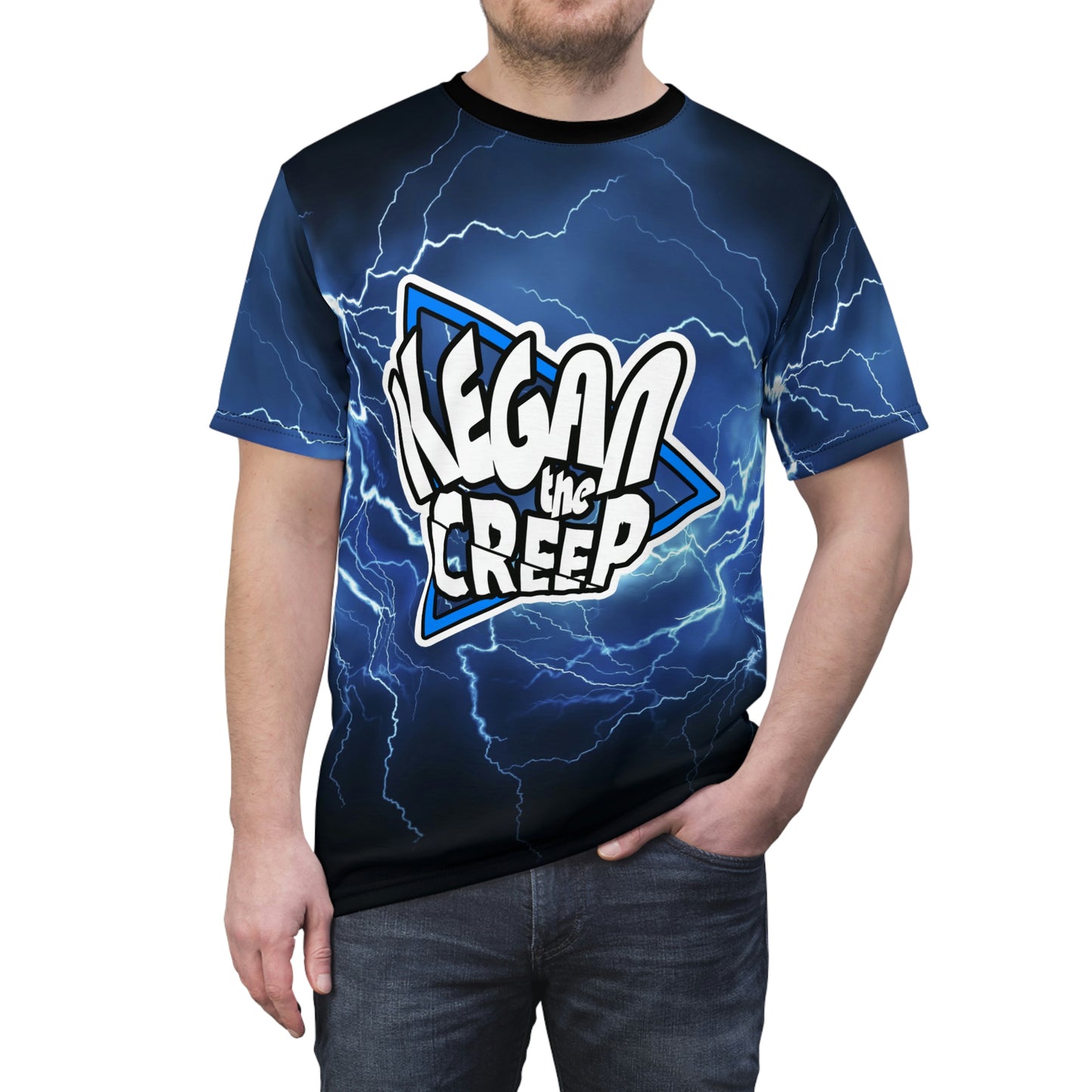 Kegan The Creep Lightning All-Over Print T-Shirt