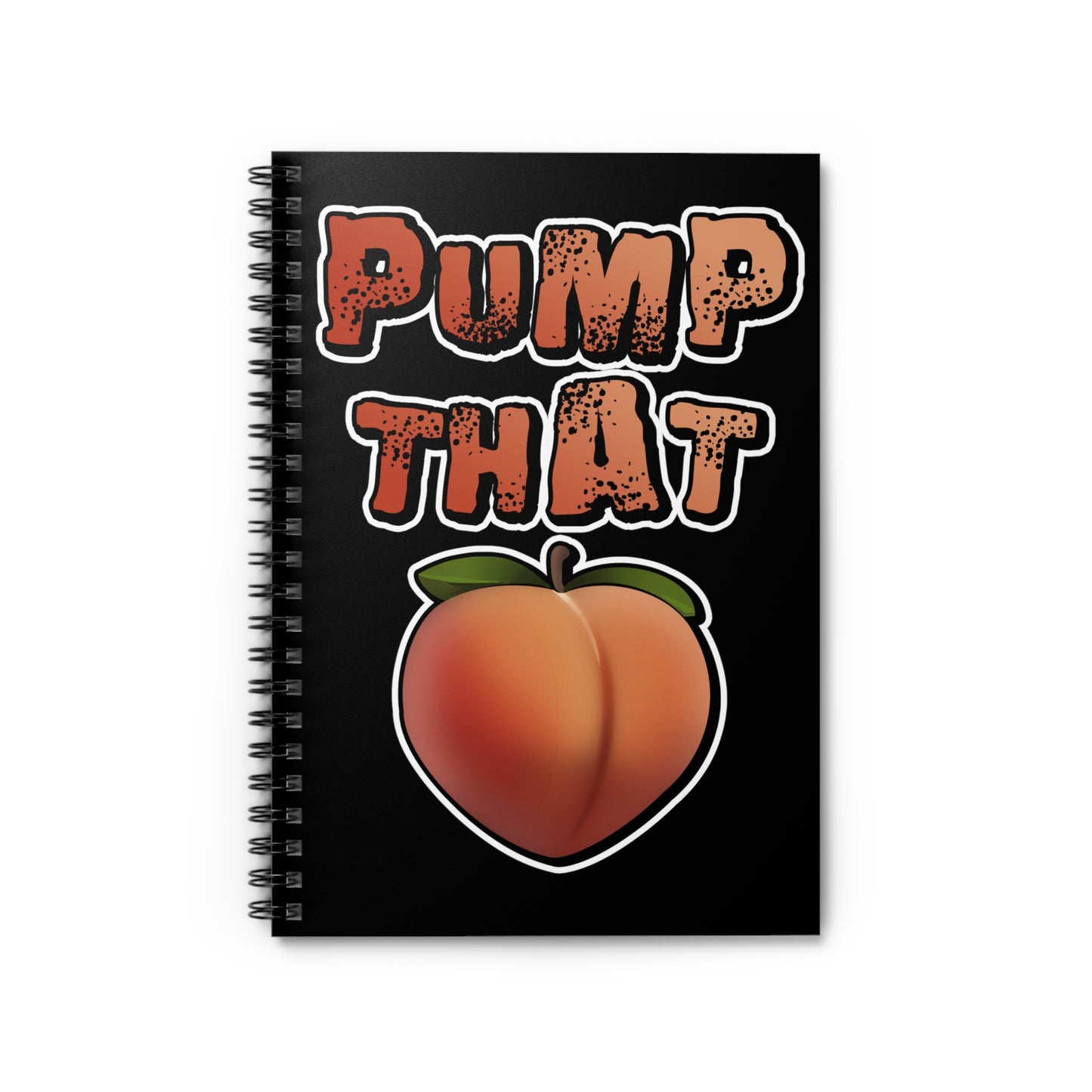 Pump That Peach Spiral Notebook