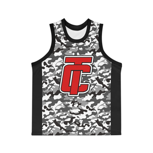 Gray Camo Custom Basketball Jersey