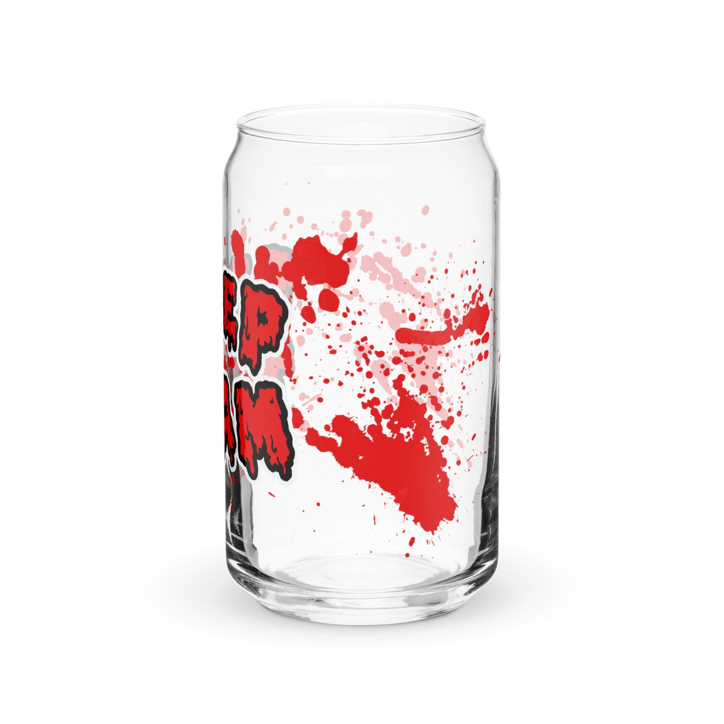 Bloody Can-shaped glass