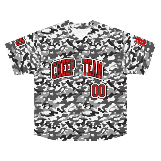 Gray Camo Customizable Baseball Jersey