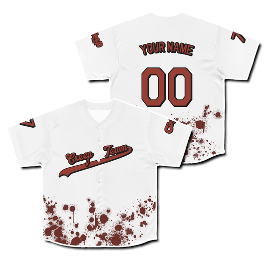 Bloody Away Team Customizable Baseball Jersey