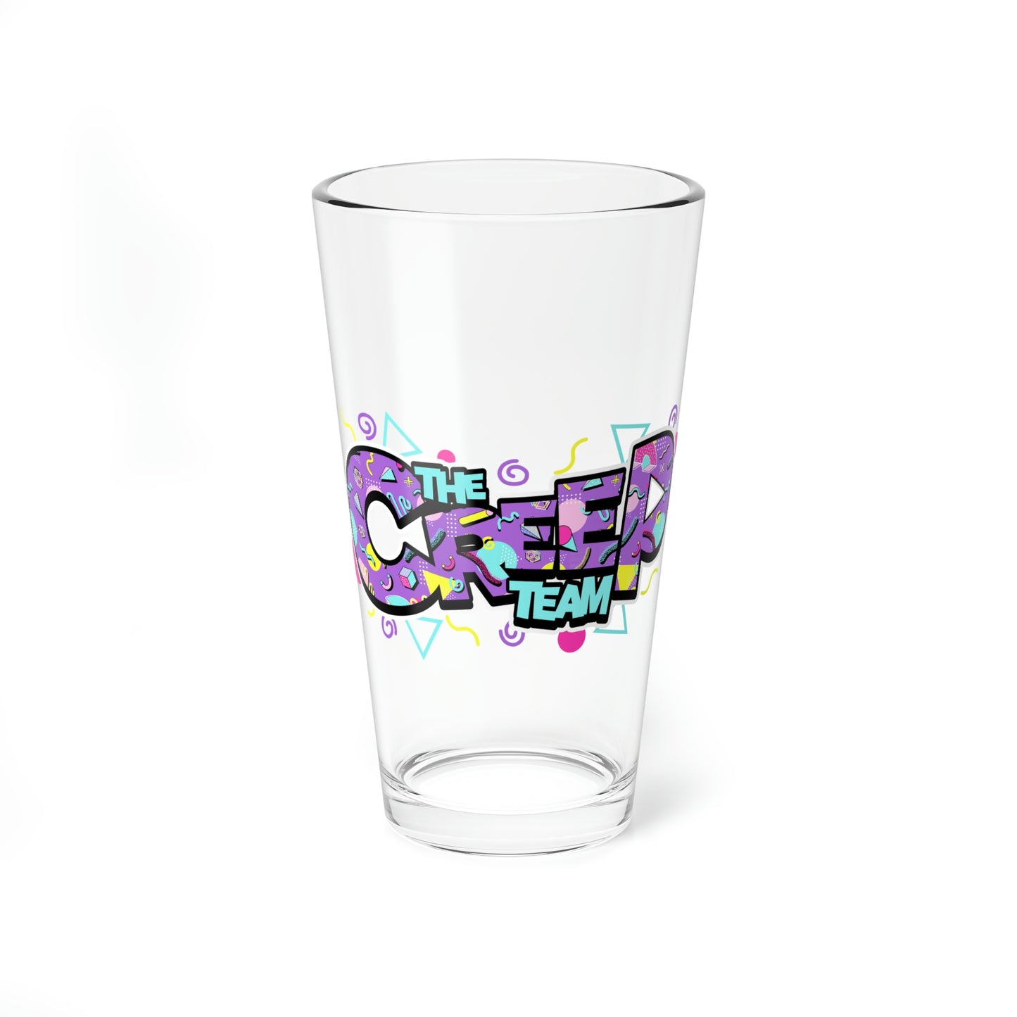 90s Creep Team Logo Mixing Glass, 16oz